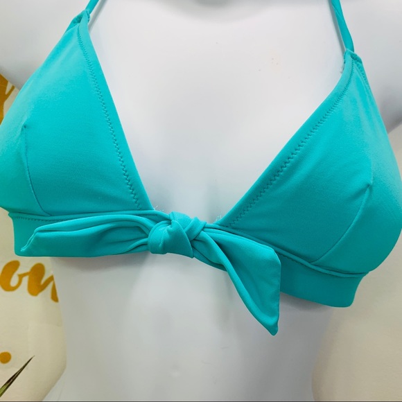VICTORIA’S SECRET Teal Triangle Bikini Top XS - Picture 6 of 8